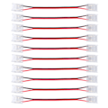 Miniatyrbillede 4 af 8: 10 stk. COB-strip lysforbindelse 2-polet PC-materiale 10 mm bredde dobbelthoved strip til strip forlængerforbindelse