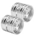 Pikkukuva 7 / 8: RC-perävaunun etu- ja takapyörät vanteineen 7-puolaisilla Tamiya 1/14 vetoautoon