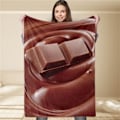 Miniatyrbillede 1 af 5: Sofa tæppe chokolademønster farvefast blødt behageligt til alle årstider hjemmekontor 100x120cm/39.4x47.2in