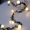 Miniatyrbild 1 av 5: LED-rosgirlang för bröllops- och trädgårdsdekoration (3 m 20 LED-lampor)