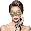 Miniatyrbilde 5 av 5: Elegant venetiansk maske for maskerader, danser og karneval - 4 deler