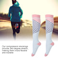 Miniatyrbillede 8 af 8: Compression Running Sleeve Stretch Marathon Ride Farve Strømper til Joggere Atleter Pink Blå L/XL