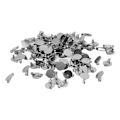 Miniatyrbild 2 av 8: 100 st Brooch Clasps Pin Trays Metall Robust Hållbar Enkel Design Blank Button Badge för DIY Smycken Hantverk Tillverkning 20mm