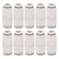 Miniatyrbillede 1 af 8: 10 stk lige reducerende konnektor Quick Release pnuematisk luftslangereduktion Rørfittings WhitePG6-4