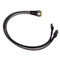 Miniatyrbild 2 av 8: Mini SAS-kabel 12 Gbps snabb överföring SATA/ATA-gränssnitt 0,5 m längd SFF8654 8I till 2xSFF8087-kabel