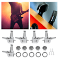 Miniatyrbild 6 av 8: Bass Tuners Set String Knob 5‑String Alloy Enclosed Winding Musical Instrument AccessoriesSilver