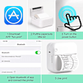 Miniatyrbillede 3 af 5: Lomme Bluetooth Termisk Printer - Bærbar Mini Trådløs Printer til Etiketter og Kvitteringer, Kompatibel med Android og iOS Smartphones
