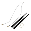 Miniatyrbilde 1 av 5: 2 x 6dBi 2.4GHz 5GHz Dual Band WiFi RP-Antenne + 2 x 35cm U.fl / IPEX Kabel
