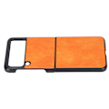 Miniatyrbild 2 av 8: Lychee mönstrad lädertelefonfodral Fullt skydd Stöttålig för Samsung Galaxy Z Flip 3Orange