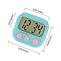 Miniatyrbild 3 av 5: 3-pack Digital Timer för Lärare Små Timers för Barn Magnetisk Baksida Stor, Vit