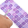 Miniatyrbillede 3 af 5: Universelle Lilla Tastaturklistermærker - Hvid skrift, Computer udskiftning