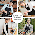 Pikkukuva 4 / 4: 2 kpl taskuesiliinoja, puutarha-BBQ, kahvila, kokin esiliinat, musta