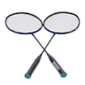 Miniatyrbild 3 av 8: 2 Badmintonracketset i lättviktskolfiberkomposit för vuxna