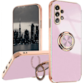 Miniatyrbillede 1 af 5: Etui til Samsung Galaxy A32 5Gi (Lilla), Samsung A32 5G Etui Stødsikkert, Belægning 360 Graders Beskyttelse Magnetisk Cover Bilholder Etu