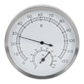 Miniatyrbillede 1 af 8: 2 i 1 rustfrit stål dampbad Sauna Rum termometer Hygrometer Termo Hygrometer indendørs