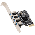 Pikkukuva 3 / 8: USB 3.0 PCIE -laajennuskortti PH64 2U/4U VL805 Chip 5Gbps Lähetys 4-porttinen USB laajennuskortti Windowsille