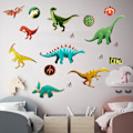 Miniatyrbillede 6 af 8: 14 stk. Dinosaur Wall Decals Lysende Dinosaur Stickers Aftagelige PVC Dinosaur Wall Sticker til Soveværelse Klasseværelse