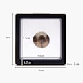 Miniatyrbillede 6 af 8: 10 stk. 3D flydende ramme display case fritstående flydende smykkeopbevaringskasse til mønter mineraler ure 3,54x3,54in sort