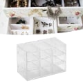 Miniatyrbillede 6 af 8: Gitteropbevaringsboks Støvfri Transparent Plastbeholder Organizer til Smykker Halskæde DIY Kunsthåndværk 9 Rum