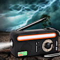 Miniatyrbild 7 av 8: Bärbar Solar Handvev Radio AM FM WB Multiband Dynamo Radio med 2000 mAh Power Bank SOS-larmfunktion för campingresor i nödsituation