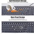 Miniatyrbillede 4 af 4: 2 stk. gennemsigtig skrivebordscomputer tastatur skal standard tastatur, støv- og vandtæt tastaturbeskytter skal