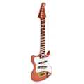 Miniatyrbilde 5 av 8: 5,9 tommers miniatyr gitarmodell, delikat miniatyr musikkinstrument gitarmodell kaffe med gulltau