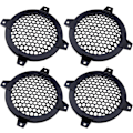 Miniatyrbillede 1 af 5: 4 stk 4 tommer sort plastiknet til bilhøjttalergrilldæksler Circle Guard Protectors