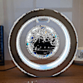 Miniatyrbillede 1 af 5: Svævende LED Verdenskort Globus - Anti-Gravity Flydende Lys, Flere Farver EU Stik SORT