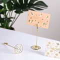 Miniatyrbillede 3 af 5: 12 stk. Guld Pladskort Holdere Memo Clips Foto Bordnummer Stativer
