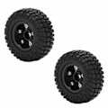Miniatyrbilde 2 av 8: 2PCS Aluminium Felger Dekk Sett for Axial SCX24 AXI00001 1/24 RC Crawler Bil Oppgraderingsdeler Svart