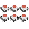 Miniatyrbild 6 av 8: 20 st 12x12x7,3 mm Taktil Tryckknappsbrytare LED Momentan Taktil Tryckknappsbrytare Röd