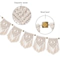 Miniatyrbillede 1 af 3: 2025 Egnet Macrame Vægophæng Håndlavet Tekstil Frynser Guirlande Banner til Stue Soveværelse Bryllupsfest
