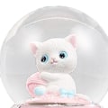Miniatyrbilde 2 av 5: Snow Globe Resin Cat Krystall Snowball Hjemmepynt dekorasjon med batteridrevet glitrende lys og musikk Hvit katt
