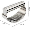 Miniatyrbillede 5 af 5: Hvidløgspresser Rocker - Hvidløgshakker i rustfrit stål, Ny Innovativ Hvidløgshakker til at knuse hvidløg (Imperial Silver)_SZXM