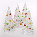 Miniatyrbilde 6 av 8: Bordplate LED juletre 7 fargeskiftende opplyste akryl juletre med ornamenter julefest feriedekorasjon