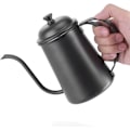 Miniatyrbillede 2 af 5: 650ml Rustfri Stål Tekande Rustfri Svanehals Kaffekande Kedel Te- og Kaffesæt til Hjemmet og Restauranten (Sort)