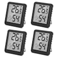 Miniatyrbillede 1 af 4: (Sort) 2 stk. 4,5x5,2x1,1cm, Mini LCD Termometer Hygrometer Indendørs Hjem Termometer Egnet til Børneværelser, Ældrerum osv.