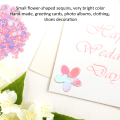 Miniatyrbillede 4 af 6: Konfetti Blomsterformet Glitter Pailletter Spangles Fest Bryllupsdrys Del Dekoration Supplies (Farverig Pink)