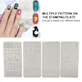 Miniatyrbillede 7 af 8: Neglestempling Plader Stencils Mønster DIY Negle Printing Stempling skabelon Manicure Tool01-04