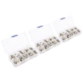 Miniatyrbillede 1 af 8: 150 stk Kvinder skjorte Broche knapper Hvid Blomster Style Stærk Metal Plast Cover Up knapper til læder syning DIY