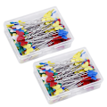 Miniatyrbilde 2 av 8: 200 stk Quiltepinner Sommerfuglformet ende Flathode Sypinner Blandet fargesett
