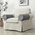 Miniatyrbilde 3 av 5: 2 stk. Stretch Armlene Trekk Spandex Jacquard Armtrekk Myke og Elastiske Beskyttere for Stoler Sofa Lenestol Trekk Recliner Sofa lys grå