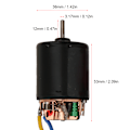 Miniatyrbilde 7 av 8: 540 Vanntett Børstet Motor med Senter Gearbox Montering for 1/10 SCX10 RC 4WD D90 Crawler35T