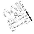 Miniatyrbild 5 av 8: RC Aluminium Övre Nedre Upphängningsarm Styrkopp Hex Adapter Metalltillbehör Set för WPL D12 RC BilSilver
