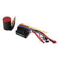 Miniatyrbild 8 av 8: 3650 3900KV Vattentät Borstlös Motor 60A ESC Elektrisk Regulator Lång Linje för 1/8 1/10 RC Bil