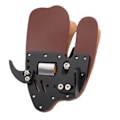 Miniatyrbild 6 av 8: Läderbågskytte Finger Tab Bågskytte Fingerskydd Fingerskydd för Recurve Bow Utomhusskytteträning Svart Brun XL