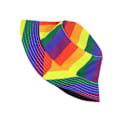 Miniatyrbild 4 av 5: Rainbow Stripe UV-skydd fiskehatt med andningsbar design för Pride Moon Cruising