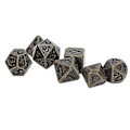 Miniatyrbillede 2 af 5: 7 stk. Polyhedral Terninger Klare Tal Håndpolerede Bærbare Metal Terninger Spil Terninger Til Fest Brætspil