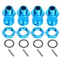 4st Aluminiumlegering 17mm Hex 23mm Hjul Förlängningsadapter för 1/8 RC Bilmodell Blå