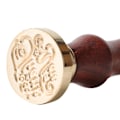 Miniatyrbilde 8 av 8: Europeisk trehåndtak Antik Retro Bryllupsinvitasjon Hilsen Voksforseglingsstempel #2